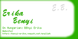 erika benyi business card